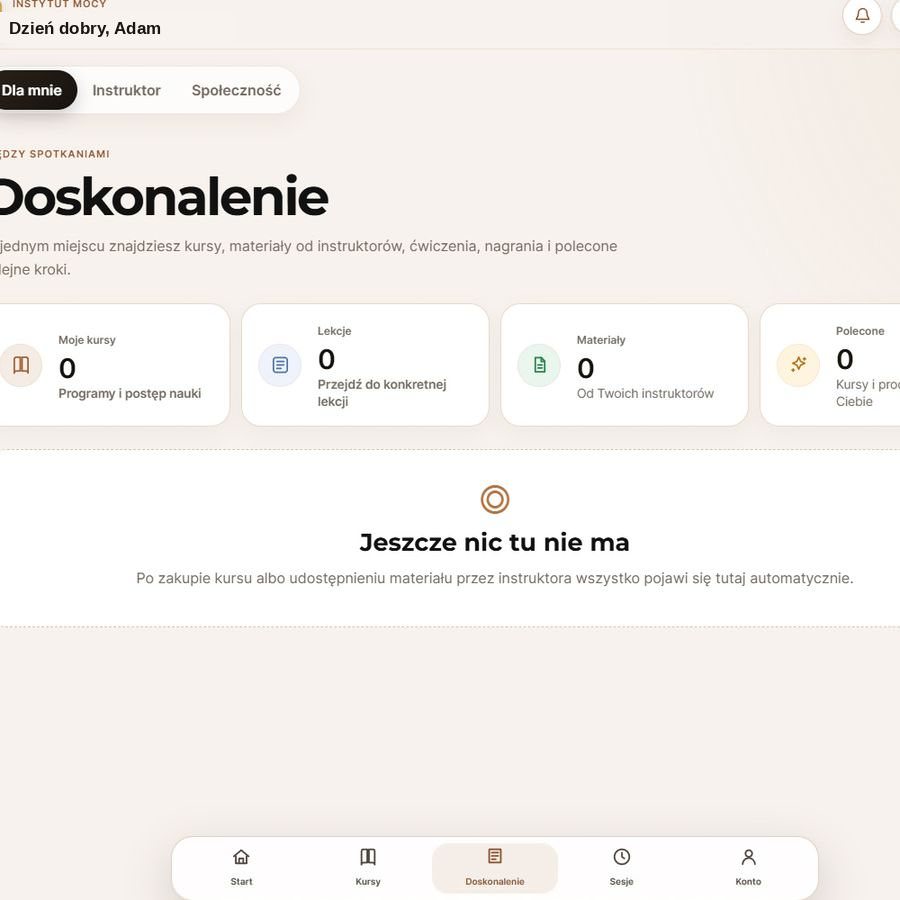 Widok doskonalenia